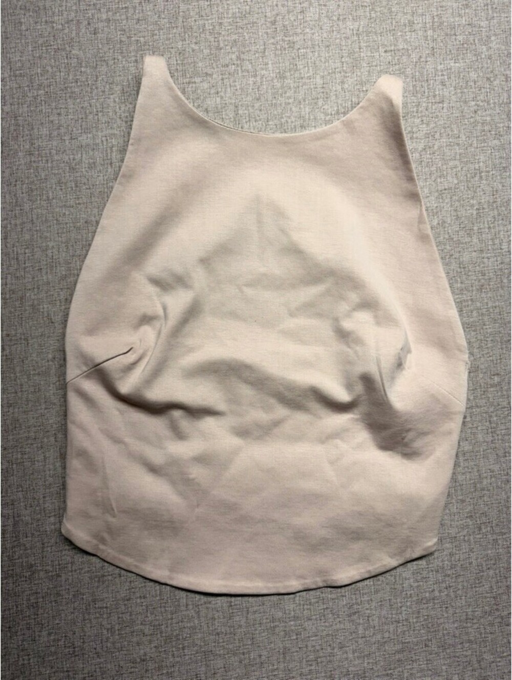 ZARA Beige High Neck Open Back Halter Top Size Small Nude Cami